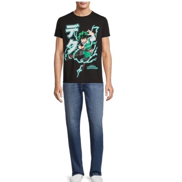NWT MY HERO ACADEMIA DEKU IZUKU MIDORIYA SHOOT STYLE LIGHTING MEN'S TEE - Picture 4 of 5